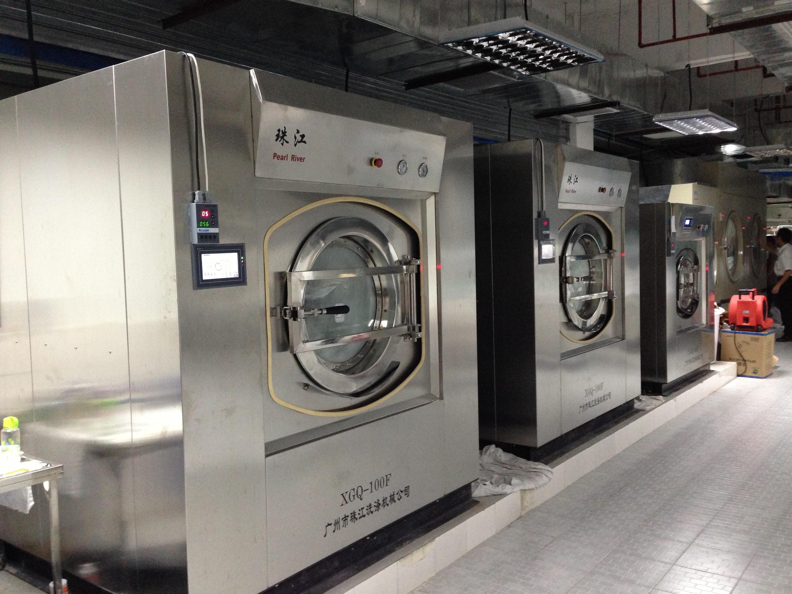 珠江洗滌設(shè)備廠家100kg工業(yè)全自動(dòng)洗脫機(jī)直銷案例